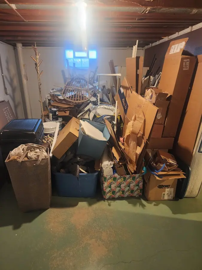 Roll-off dumpster container at job site for Concrete Dumpster Rental in Bridge City